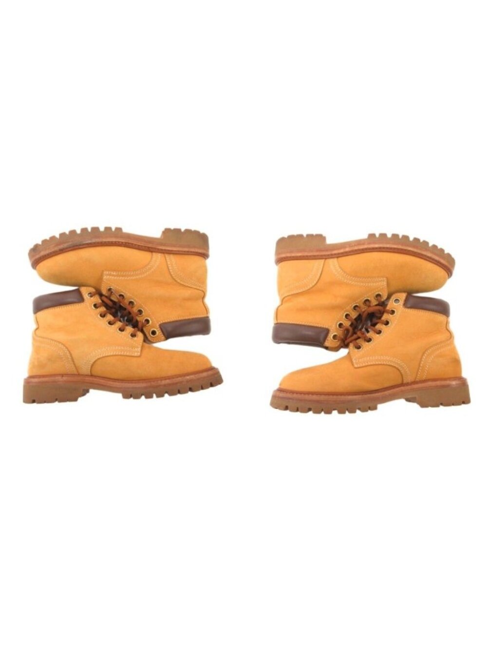 Celine Lace Up Boots Shoes Suede Leather 38 Yellow Brown - Picture 8 of 9